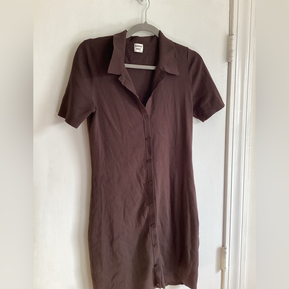 Vintage Sunday Best Brown Dress size S/M